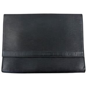 Louis Vuitton Black Epi Leather Portfolio / Document Clutch – Classic LV